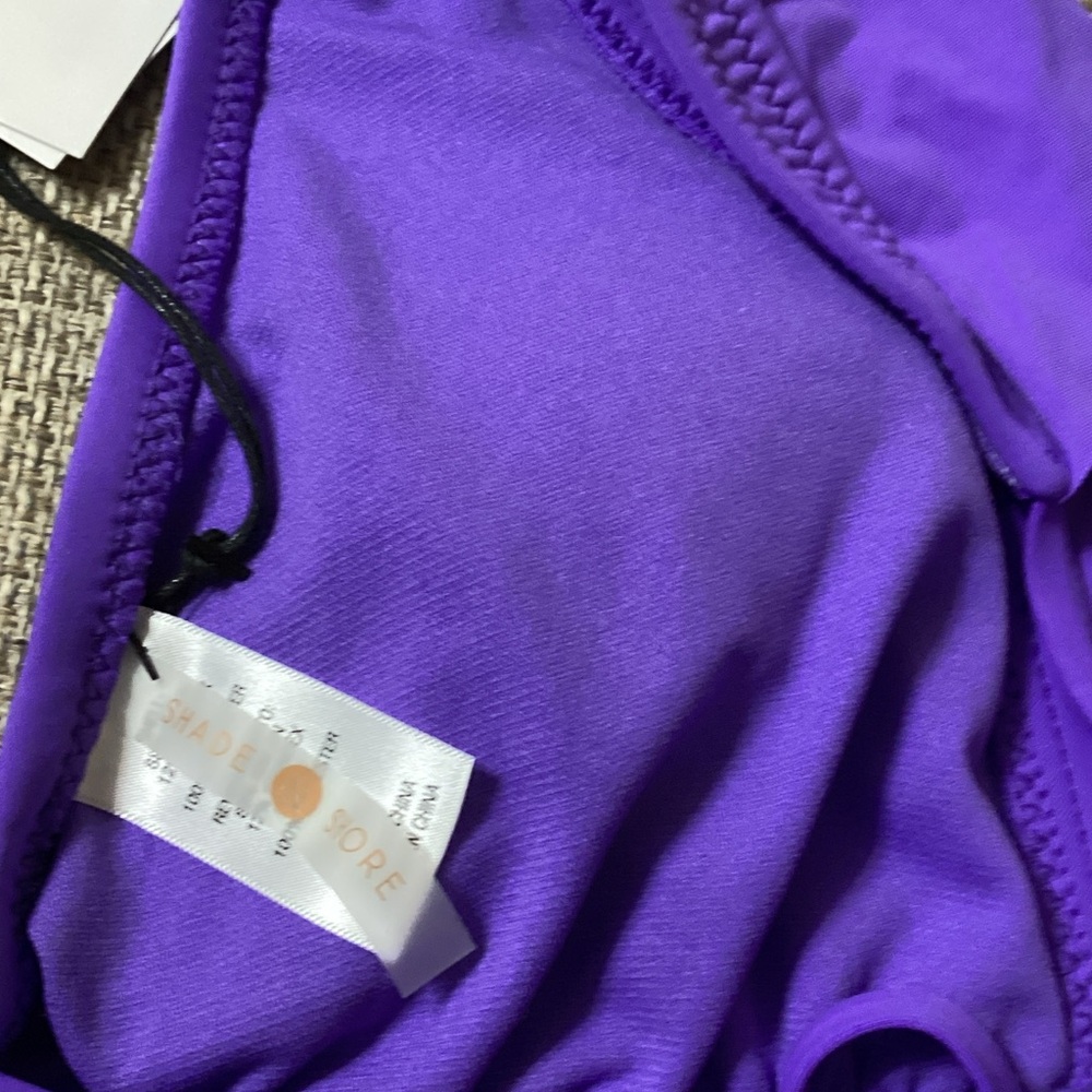 Shade & Shore Violet Ruffle Bikini Top - Picture 4 of 5